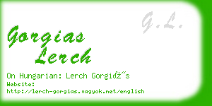 gorgias lerch business card